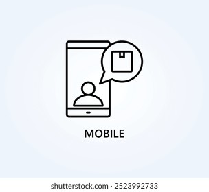Ilustración De Símbolo De Signo De Vector, Icono O Logotipo Móvil