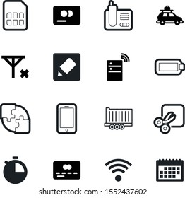 mobile vector icon set such as: vacation, abstract, semi, summer, industrial, battery, cellphone, heavy, service, trucking, discount, note, interface, server, write, clock, quick, baggage, device