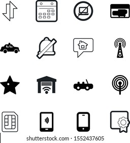 mobile vector icon set such as: agenda, telephone, blue, medal, pc, siren, security, voltage, broadcasting, key, round, chat, star, area, fun, change, remote, police, stamp, payment, dual, machine