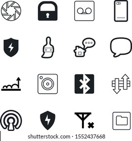 mobile vector icon set such as: decoration, panel, talking, information, exchange, padlock, music, side, notice, forum, paper, talk, change, swap, smartphone, public, notification, document