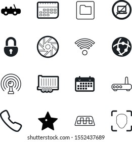 mobile vector icon set such as: auto, unlock, transmission, industry, wi-fi, detection, portfolio, call, tourism, social, coverage, trailer, prohibition, blank, dial, cab, identity, modem, stars