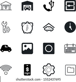mobile vector icon set such as: tools, progress, hardware, podcast, data, chronometer, player, technical, gate, machinery, facade, style, signal, traffic, engine, broadcast, key, sport, gallery