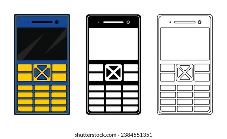 Symbolsatz für mobile Vektorgrafik 