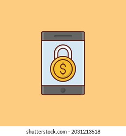 ilustración del vector móvil en un fondo transparente. Símbolos de calidad premium. Icono de color plano de línea vectorial para el concepto y el diseño gráfico.