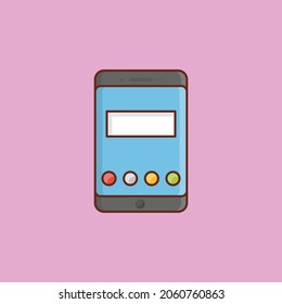 mobile Vector illustration on a transparent background. Premium quality symbols. Vector Line Flat color  icon for concept and graphic design.