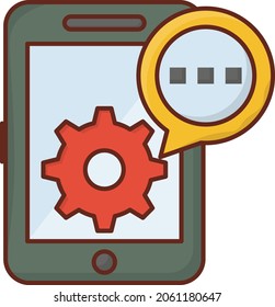 mobile Vector illustration on a transparent background. Premium quality symbols. Vector Line Flat color  icon for concept and graphic design.