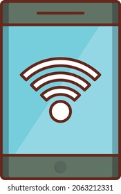 mobile Vector illustration on a transparent background. Premium quality symbols. Vector Line Flat color  icon for concept and graphic design.