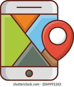 mobile Vektorgrafik auf transparentem Hintergrund. Symbole in Premium-Qualität. Vector Line Flaches Farbsymbol für Konzept und Grafikdesign.
