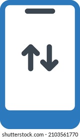 Mobile Vektorgrafik auf transparentem Hintergrund.Hochwertige Symbole.Glyphen Vektorsymbol für Konzept und Grafikdesign. 