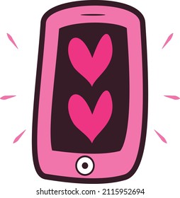 mobile Vector illustration on a transparent background.Premium quality symmbols.Vector line flat icon for concept and graphic design.
