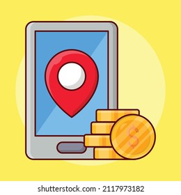 ilustración del vector móvil en un fondo transparente. Símbolos de calidad superior. Iconos planos de línea vectorial para el diseño de conceptos y gráficos. 