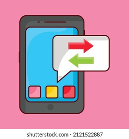 mobile Vector illustration on a transparent background. Premium quality symmbols. Vector line flat icons for concept and graphic design. 