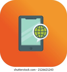 mobile Vector illustration on a transparent background.Premium quality symmbols.Vector line flat icon for concept and graphic design.
