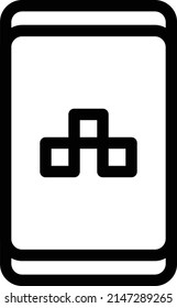 ilustración del vector móvil en un fondo transparente. Símbolos de calidad premium. Icono vectorial de trazo para el concepto y diseño gráfico.