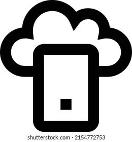 ilustración vectorial móvil en un fondo transparente.Símbolos de calidad premium.Icono vectorial de trazo para el concepto y el diseño gráfico. 
