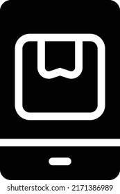 ilustración del vector móvil en un fondo transparente. Símbolos de calidad superior. Iconos vectoriales de glifos para diseño de conceptos y gráficos.