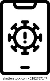 ilustración del vector móvil en un fondo transparente. Símbolos de calidad superior. Iconos vectoriales de línea delgada para el diseño de conceptos y gráficos. 

