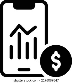 mobile Vector illustration on a transparent background. Premium quality symmbols. Glyphs vector icons for concept and graphic design. 
