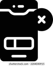 Mobile Vector illustration on a transparent background. Premium quality symmbols. Glyphs vector icons for concept and graphic design. 
