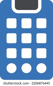 Ilustración del vector móvil en un fondo transparente. Símbolos de calidad superior. Iconos vectoriales de glifos para diseño de conceptos y gráficos. 
