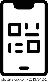 ilustración del vector móvil en un fondo transparente. Símbolos de calidad superior. Iconos vectoriales de glifos para diseño de conceptos y gráficos. 
