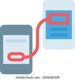 Ilustración del vector móvil en un fondo transparente. Símbolos de calidad superior. Iconos vectoriales de color de línea para el concepto y el diseño gráfico. 

