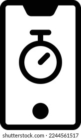 Mobile Vektorgrafik auf transparentem Hintergrund. Hochwertige Symbole. Glyphen Vektorsymbole für Konzept und Grafikdesign. 
