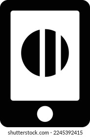 mobile Vector illustration on a transparent background. Premium quality symmbols. Glyphs vector icons for concept and graphic design. 
