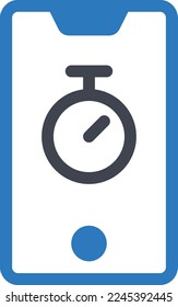 Ilustración del vector móvil en un fondo transparente. Símbolos de calidad superior. Iconos vectoriales de glifos para diseño de conceptos y gráficos. 
