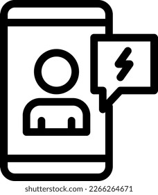Ilustración del vector móvil en un fondo transparente. Símbolos de calidad superior. Iconos vectoriales de línea delgada para el diseño de conceptos y gráficos. 
