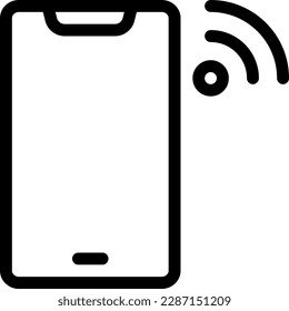 Mobile Vector illustration on a transparent background. Premium quality symmbols. Thin line vector icons for concept and graphic design.