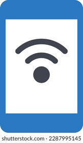 Ilustración del vector móvil en un fondo transparente. Símbolos de calidad superior. Iconos vectoriales de glifos para diseño de conceptos y gráficos. 

