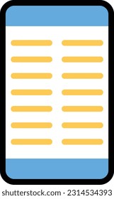 mobile Vektorgrafik auf transparentem Hintergrund. Hochwertige Symbole. Zeilenfarbige Vektorsymbole für Konzept und Grafikdesign.