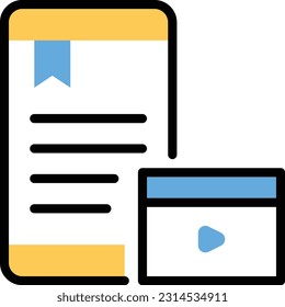 mobile Vector illustration on a transparent background. Premium quality symmbols. Line Color vector icons for concept and graphic design.