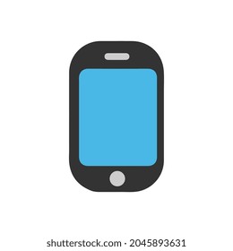 Mobile vector illustrator. Advertising and Media icon glyph style.