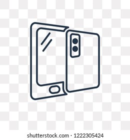 Mobile vector outline icon isolated on transparent background, high quality linear Mobile transparency concept can be used web and mobile