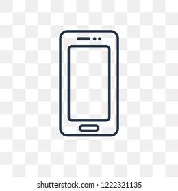 Mobile vector outline icon isolated on transparent background, high quality linear Mobile transparency concept can be used web and mobile