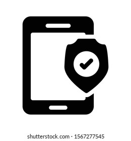 mobile vector thin line icon 