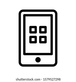 mobile vector thin line icon 