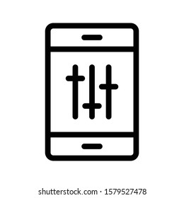 mobile vector thin line icon 