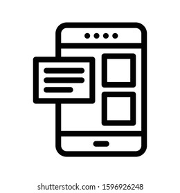 mobile vector thin line icon 