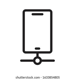 mobile vector thin line icon 