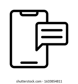 mobile vector thin line icon 