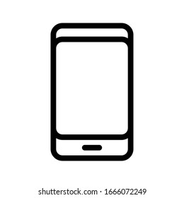 mobile vector thin line icon 