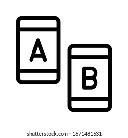 mobile vector thin line icon 