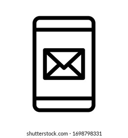mobile vector thin line icon 