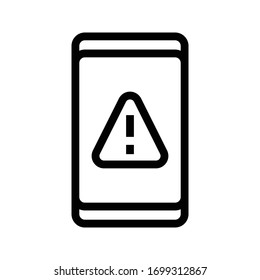 mobile vector thin line icon 
