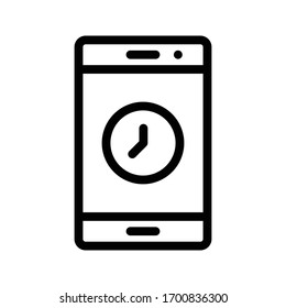 mobile vector thin line icon 