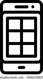 mobile vector thin line icon