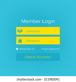Mobile vector user ui kit form interface. For web page, site bar, art flat icon, device design theme, modern menu app, contact empty box, modern banner, digital gui, media player, widget, mockup set.